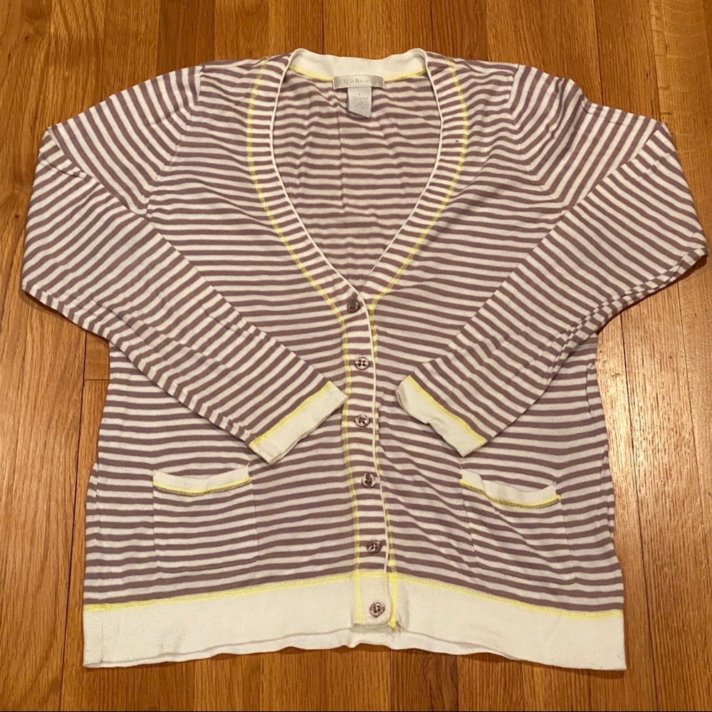 DESIGN HISTORY STRIPED CARDIGAN - size large
